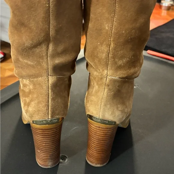 Michael Kors Tan Suede Over the Knee Boots - Picture 8 of 14
